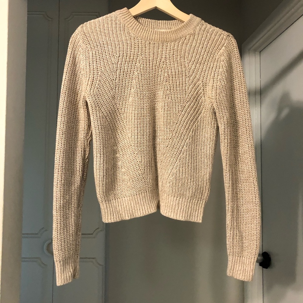 Camel Cropped Sweater